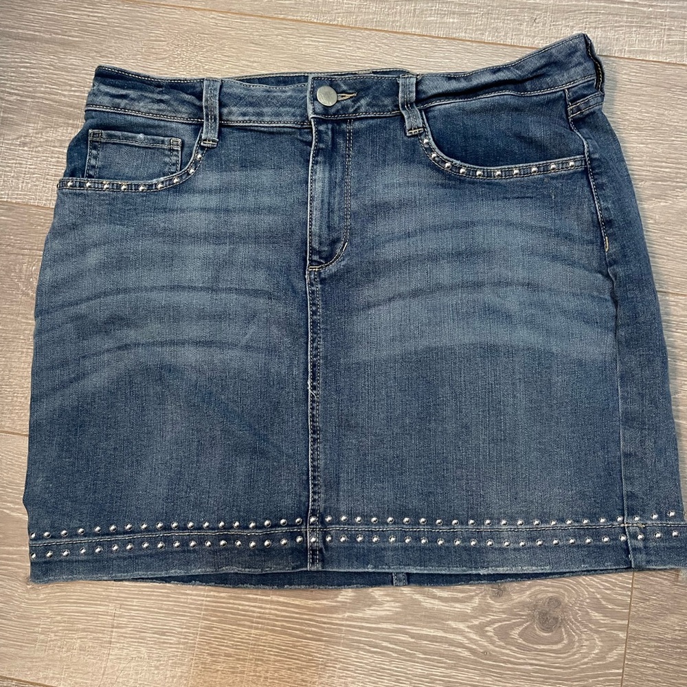 A.n.a Studded Denim Mini Skirt